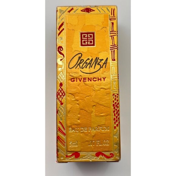 Givenchy Organza Eau De Parfum 5 ml .17 fl oz Miniature Decorative Gold Cap - Picture 2 of 5